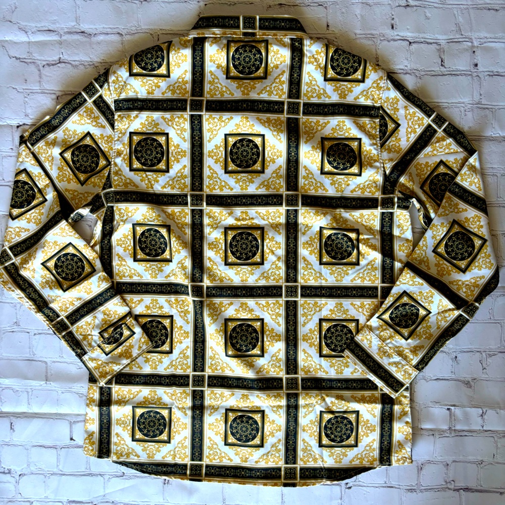 LEVEL TEN Men's Long Sleeve Versace Vibe Button Up Shirt--M - Picture 6 of 16